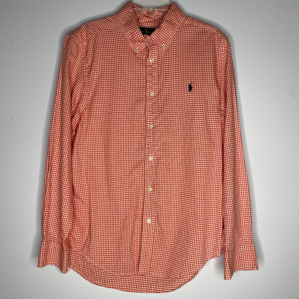 Ralph Lauren collared button down boys shirt size large (14-16)